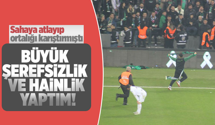 Sahaya atlayıp ortalığı karıştırmıştı: Böyle özür diledi