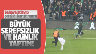 Sahaya atlayıp ortalığı karıştırmıştı: Böyle özür diledi