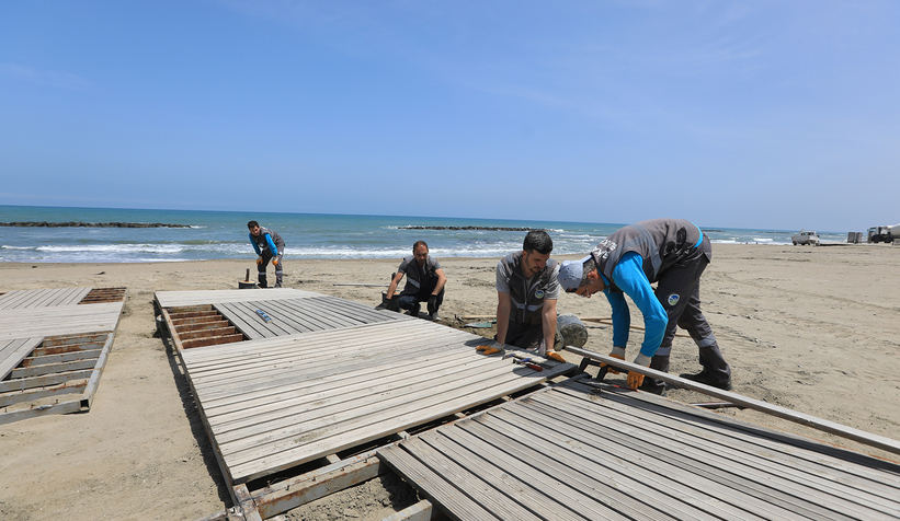 Sahiller yaz ahazırlanıyor