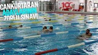 Sahillerde görev yapacak hayat timi bu zorlu parkurda seçiyor