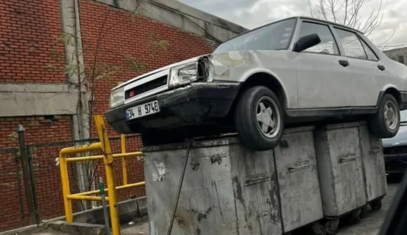 Şahini çöpe attılar