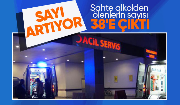 Sahte alkolden ölenlerin sayısı 38'e çıktı