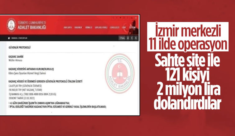 Sahte siteyle vatandaşları 2 milyon lira dolandıran şebeke çökertildi