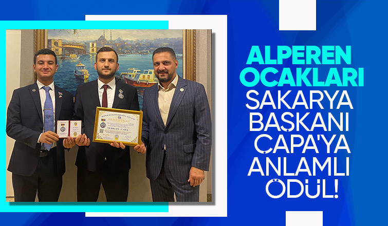 Sakarya Alperen Ocakları İl Başkanı Serkan Çapa madalya aldı