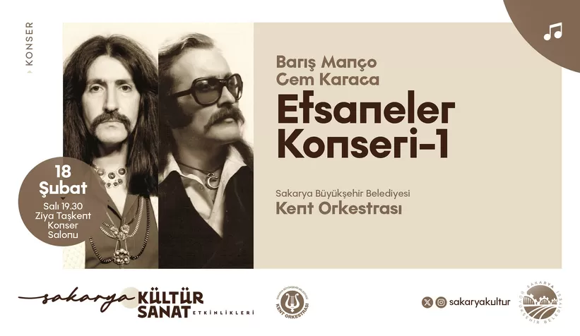 Sakarya Barış Manço ve Cem Karaca efsaneler konseri 