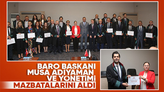 Sakarya Barosu'nda mazbata töreni