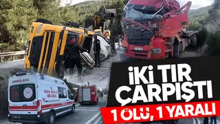 Sakarya-Bilecik yolunda tırlar çarpıştı: 1 ölü, 1 yaralı