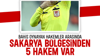 Sakarya Bölgesi'nden 5 Hakem bahis listesinde