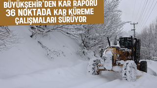 Sakarya Büyükşehir ekipleri 36 farklı grup yolunda karla mücadele ediyor