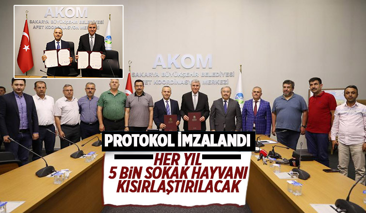 Sakarya Büyükşehir, Veteriner Hekimler Odası ile protokol imzaladı