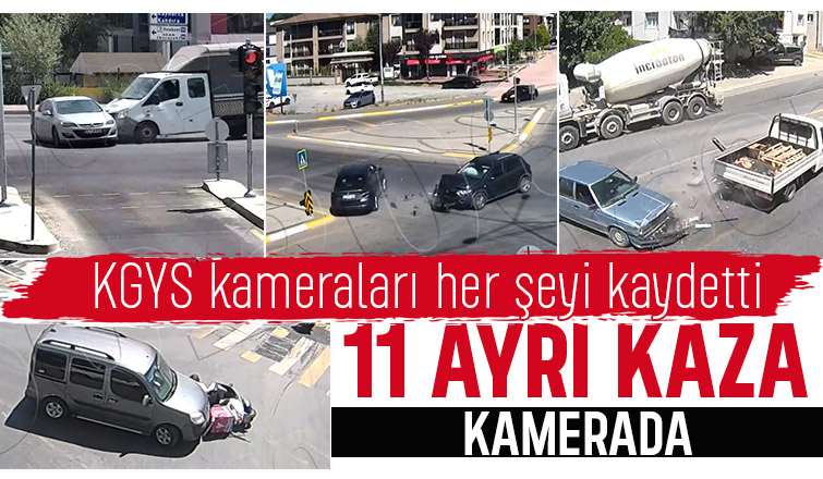 Sakarya'da 11 ayrı kazanın görüntüleri paylaşıldı; İşte o anlar