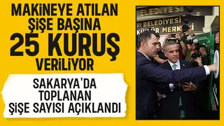 Sakarya'da 1,5 ayda geri dönüşüm makinelerine atılan şişe sayısı şaşırttı