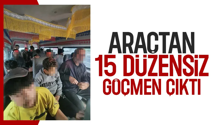 Sakarya'da 15 düzensiz göçmen yakalandı