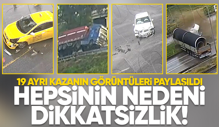 Sakarya'da 19 ayrı kazanın görüntüleri paylaşıldı