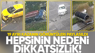 Sakarya'da 19 ayrı kazanın görüntüleri paylaşıldı