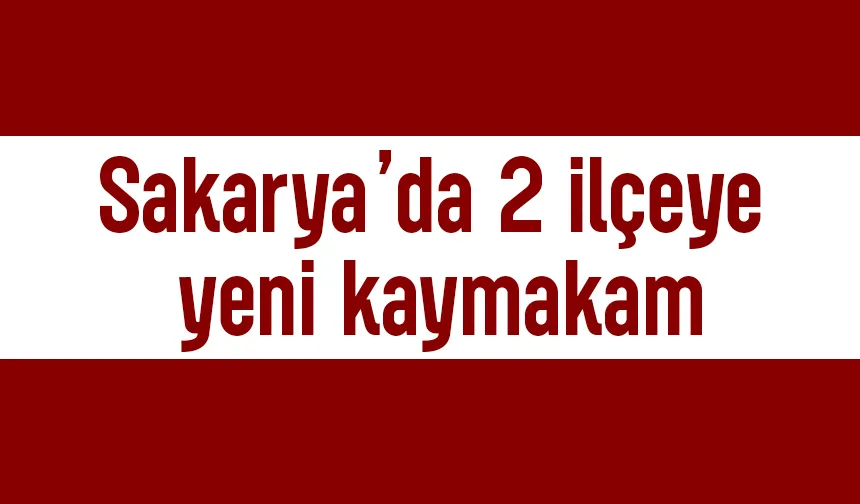 Sakarya'da 2 ilçenin kaymakamı değişti