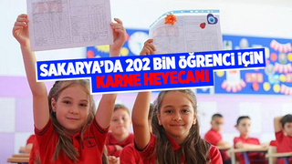 Sakarya'da 202 bin öğrenci karne alacak