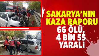 Sakarya'da 2022'de 66 kişi kazalara kurban gitti