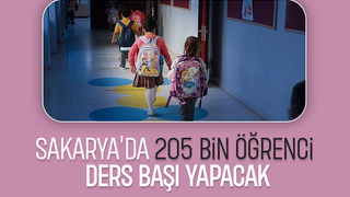 Sakarya'da 205 bin öğrenci pazartesi günü ders başı yapacak