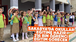 Sakarya'da 216 bin öğrenci okula başlayacak