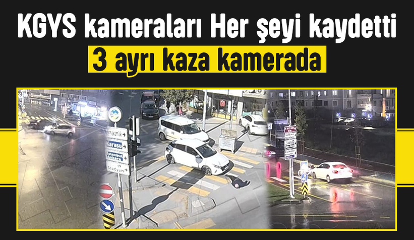 Sakarya'da 3 ayrı kazanın görüntüleri paylaşıldı; İşte o anlar