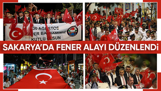Sakarya'da 30 Ağustos Zaferi fener alayı ile kutlandı