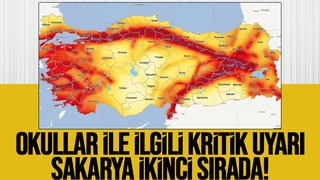 Sakarya'da 460 okul riskli bölgede