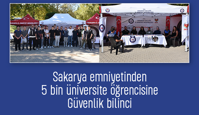 Sakarya'da 5 üniversiteliye güvenlik bilinci kazandırıldı
