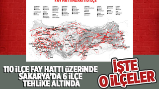 Sakarya'da 6 ilçe fay hattı üzerinde