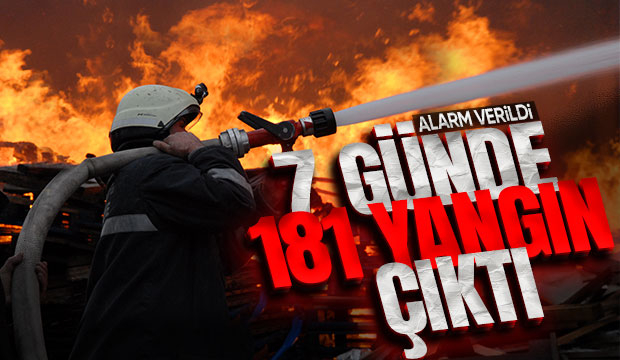 Sakarya'da 7 günde 181 yangın çıktı