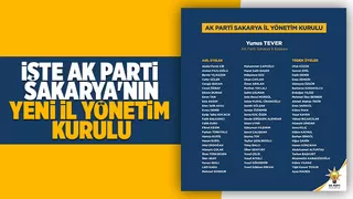 Sakarya'da AK Parti'nin yeni yönetim kurulu belli oldu