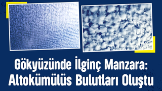 Sakarya'da Altokümülüs bulutları oluştu