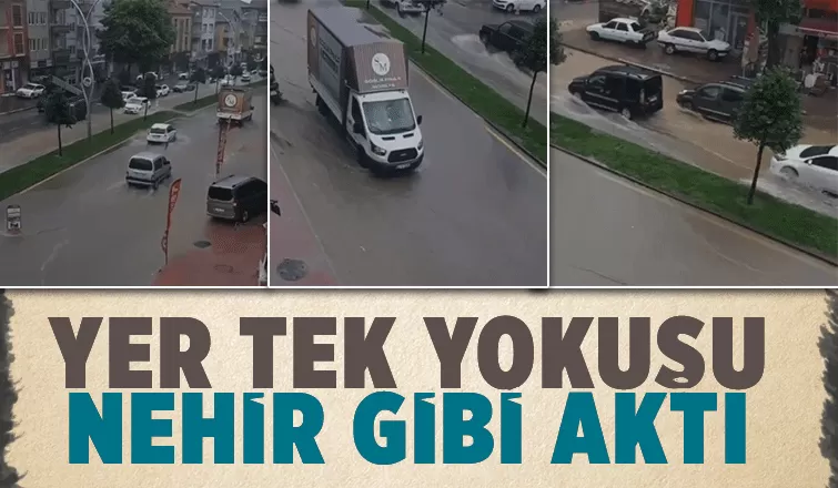 Sakarya'da caddeler göle döndü