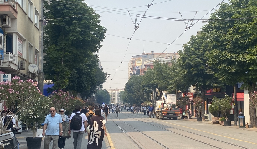 Sakarya'da çıkan orman yangınının dumanı Eskişehir'e ulaştı