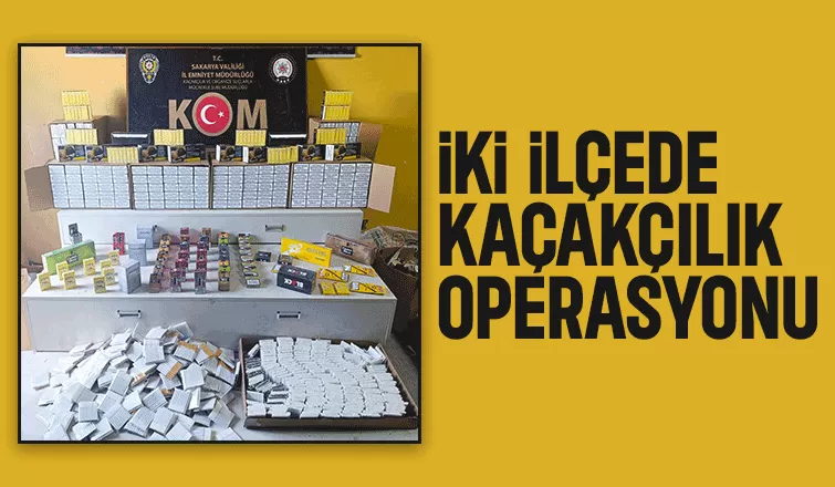 Sakarya'da çok sayıda kaçak ürün ele geçirildi