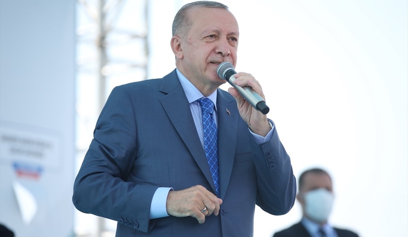 Sakarya'da Cumhurbaşkanı Erdoğan'a coşkulu karşılama