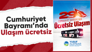 Sakarya'da Cumhuriyet Bayramı’nda belediye otobüsleri ücretsiz