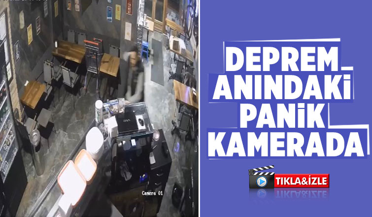 Sakarya'da deprem anı güvenlik kamerasına yansıdı