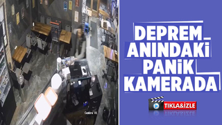 Sakarya'da deprem anı güvenlik kamerasına yansıdı