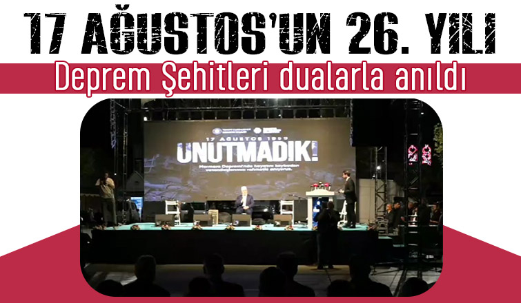 Sakarya'da deprem şehitleri dualarla anıldı