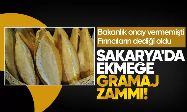 Sakarya'da ekmeğin gramajı düştü