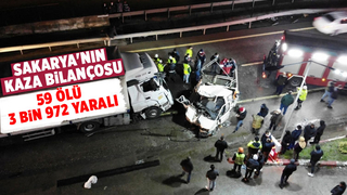  Sakarya'da geçen yıl kazalarda 59 kişi öldü