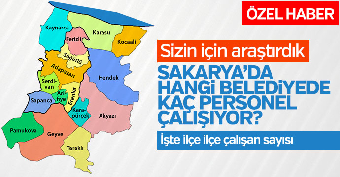 Sakarya da Hangi Belediye de Kaç Personel Çalışıyor İşte Cevabı