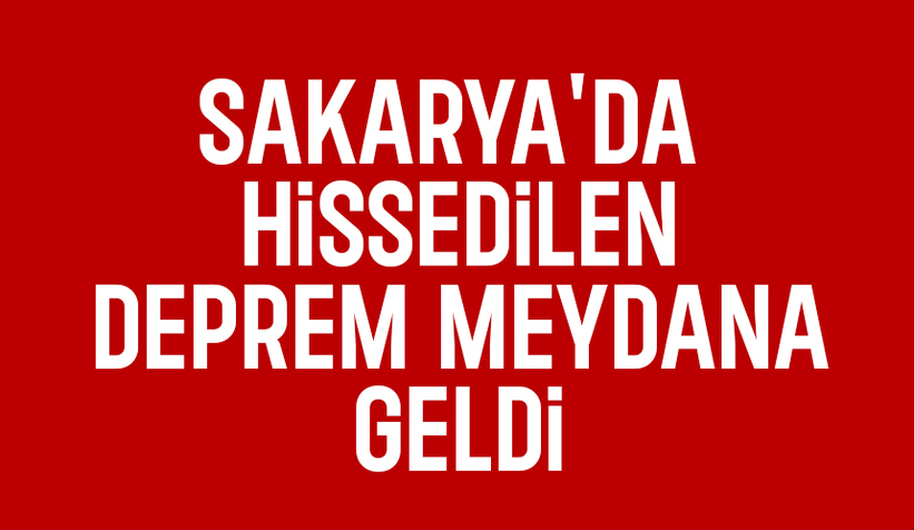 Sakarya'da hissedilen deprem