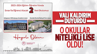 Sakarya'da iki lise sınavla öğrenci alan okullar arasına girdi