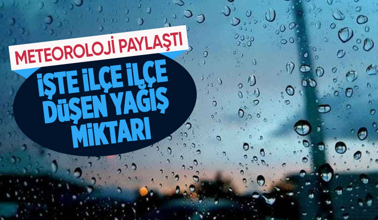 Sakarya'da ilçe ilçe düşen yağış miktarı