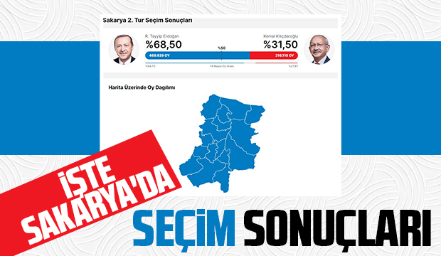 Sakarya'da ilçe ilçe seçim sonuçları