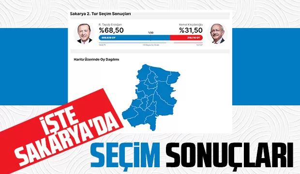 Sakarya'da ilçe ilçe seçim sonuçları
