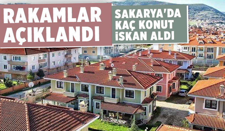 Sakarya'da iskan alan konut sayısı açıklandı