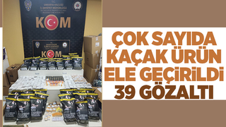 Sakarya'da kaçakçılık operasyonları: 39 gözaltı